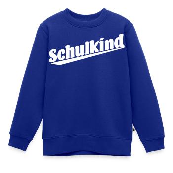 Schulkind - Kinder Premium Organic Sweatshirt - Royalblau - Vorne - AI Model Kid Female (0cm)