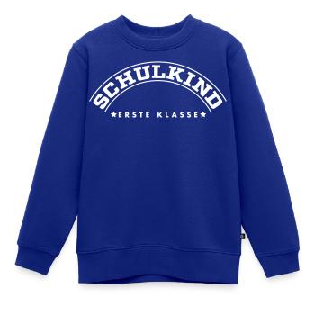 Schulkind - Kinder Premium Organic Sweatshirt - Royalblau - Vorne - AI Model Kid Female (0cm)