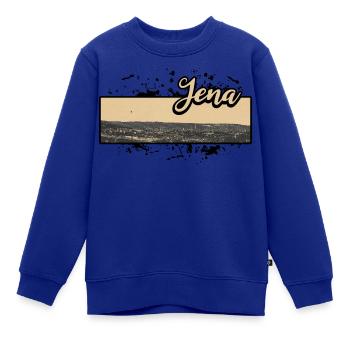 Jena - Kinder Premium Organic Sweatshirt - Royalblau - Vorne - AI Model Kid Female (0cm)