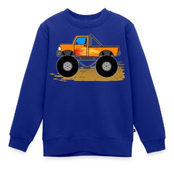 Monstertruck Geschenkidee für Kinder - Kinder Premium Organic Sweatshirt - Royalblau - Vorne - AI Model Kid Female (0cm)