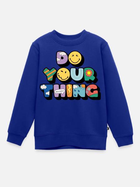 SmileyWorld Do Your Thing Bunte Buchstaben - Kinder Premium Organic Sweatshirt - Royalblau