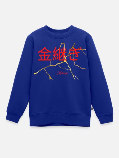 Kintsugi Rot - Kinder Premium Organic Sweatshirt - Royalblau