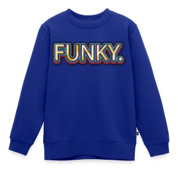 Funky Vintage - Kinder Premium Organic Sweatshirt - Royalblau - Vorne - AI Model Kid Female (0cm)