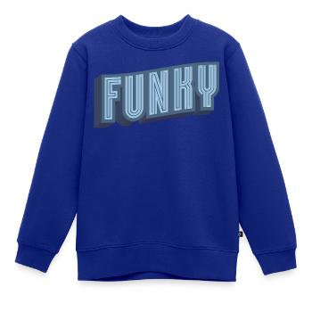 Funky Vintage - Kinder Premium Organic Sweatshirt - Royalblau - Vorne - AI Model Kid Female (0cm)