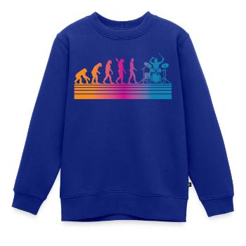 Schlagzeug Schlagzeuger - Kinder Premium Organic Sweatshirt - Royalblau - Vorne - AI Model Kid Female (0cm)