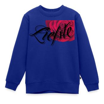 Geliebt - Kinder Premium Organic Sweatshirt - Royalblau - Vorne - AI Model Kid Female (0cm)