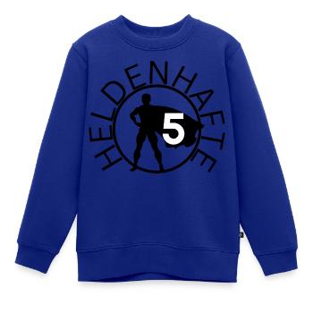 Heldenhafte Fünf Kindergeburtstag Super - Kinder Premium Organic Sweatshirt - Royalblau - Vorne - AI Model Kid Female (0cm)