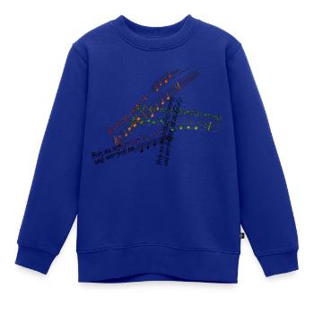 Froh zu sein bedarf es wenig und wer froh ist ... - Kinder Premium Organic Sweatshirt - Royalblau - Vorne - AI Model Kid Female (0cm)