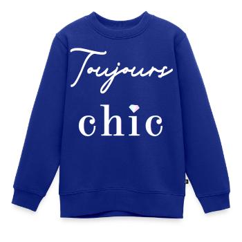 TOUJOURS CHIC - Kinder Premium Organic Sweatshirt - Royalblau - Vorne - AI Model Kid Female (0cm)