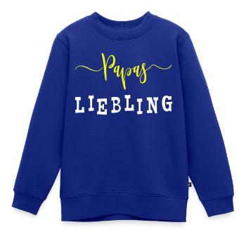 Papas Liebling - Baby - Kind - Tochter - Sohn - Kinder Premium Organic Sweatshirt - Royalblau - Vorne - AI Model Kid Female (0cm)