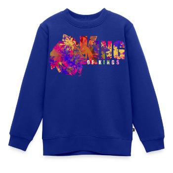 Intensiver König des Lebens - Kinder Premium Organic Sweatshirt - Royalblau - Vorne - AI Model Kid Female (0cm)