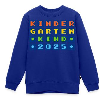 KINDERGARTENKIND 2025 - Kinder Premium Organic Sweatshirt - Royalblau - Vorne - AI Model Kid Female (0cm)