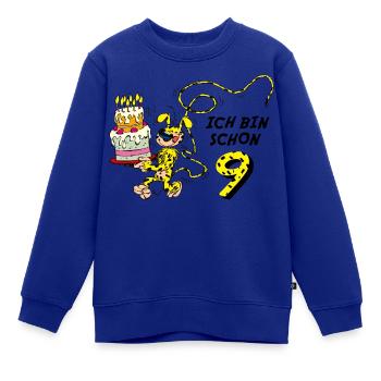 Marsupilami Geburtstagsdesign Ich Bin Schon Neun - Kinder Premium Organic Sweatshirt - Royalblau - Vorne - AI Model Kid Female (0cm)