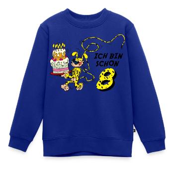 Marsupilami Geburtstagsdesign Ich Bin Schon Acht - Kinder Premium Organic Sweatshirt - Royalblau - Vorne - AI Model Kid Female (0cm)