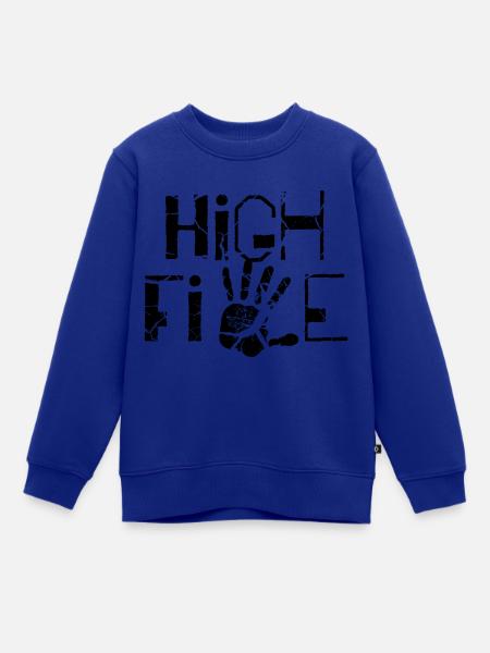 High five - Kinder Premium Organic Sweatshirt - Royalblau