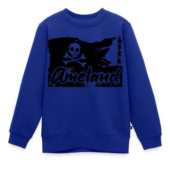 Ameland Pirat Wiederholungstäter - Kinder Premium Organic Sweatshirt - Royalblau - Vorne - AI Model Kid Female (0cm)