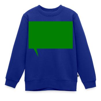 Textnachricht Vorlage zum selber gestalten - Kinder Premium Organic Sweatshirt - Royalblau - Vorne - AI Model Kid Female (0cm)
