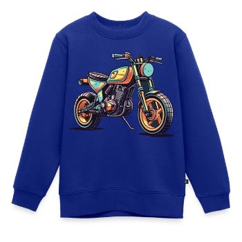 Motorrad - Kinder Premium Organic Sweatshirt - Royalblau - Vorne - AI Model Kid Female (0cm)