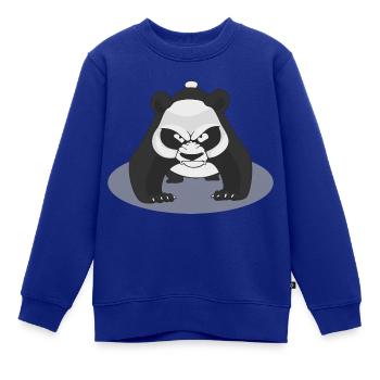 Panda - Kinder Premium Organic Sweatshirt - Royalblau - Vorne - AI Model Kid Female (0cm)