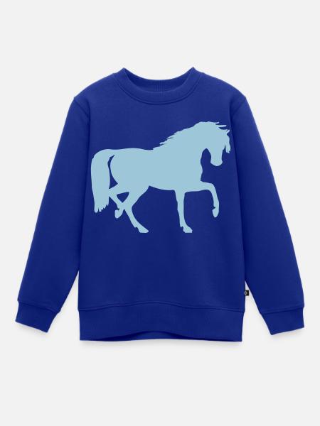 Pferd - Kinder Premium Organic Sweatshirt - Royalblau