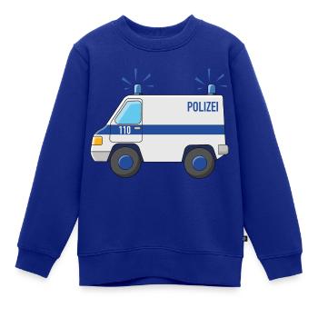 Polizeiauto 110 - Kinder Premium Organic Sweatshirt - Royalblau - Vorne - AI Model Kid Female (0cm)