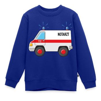 Notarzt Auto mit Blaulicht - Kinder Premium Organic Sweatshirt - Royalblau - Vorne - AI Model Kid Female (0cm)