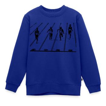 Leichtathletik - Kinder Premium Organic Sweatshirt - Royalblau - Vorne - AI Model Kid Female (0cm)