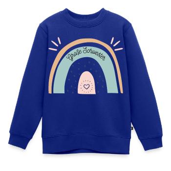 Große Schwester - Kinder Premium Organic Sweatshirt - Royalblau - Vorne - AI Model Kid Female (0cm)