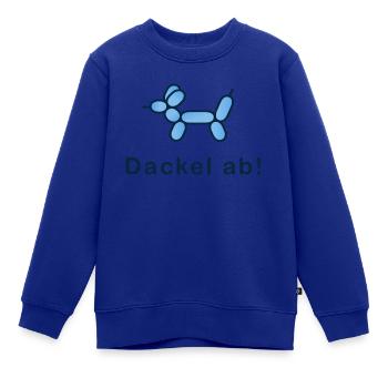 DACKEL AB - Kinder Premium Organic Sweatshirt - Royalblau - Vorne - AI Model Kid Female (0cm)