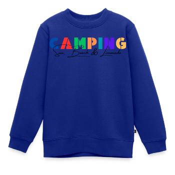 Camping bunt sun beach limo 3 schwarz - Kinder Premium Organic Sweatshirt - Royalblau - Vorne - AI Model Kid Female (0cm)