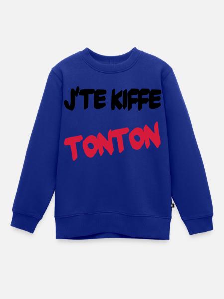 J'te kiffe tonton - Kinder Premium Organic Sweatshirt - Royalblau