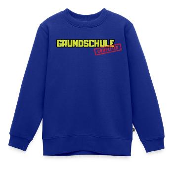Grundschule Completed - Grundschule bestanden - Kinder Premium Organic Sweatshirt - Royalblau - Vorne - AI Model Kid Female (0cm)