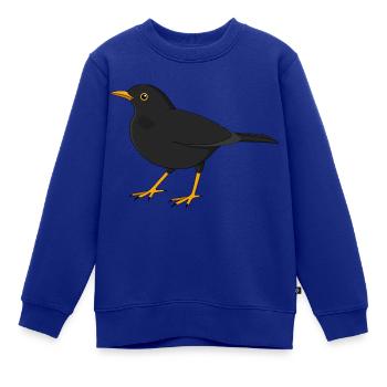 Amsel - Kinder Premium Organic Sweatshirt - Royalblau - Vorne - AI Model Kid Female (0cm)