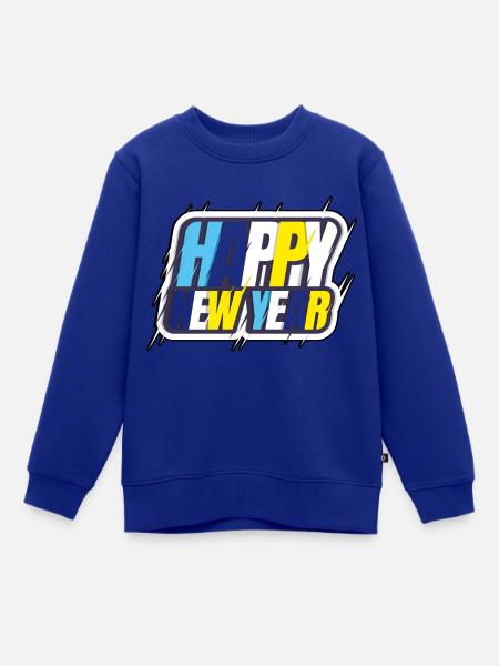 Happy New Year Neujahr Party - Kinder Premium Organic Sweatshirt - Royalblau