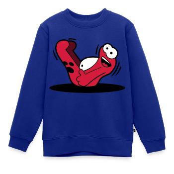 witzige Yoga-Buchstaben: V - Kinder Premium Organic Sweatshirt - Royalblau - Vorne - AI Model Kid Female (0cm)