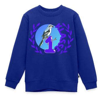 Erste Klasse - Kinder Premium Organic Sweatshirt - Royalblau - Vorne - AI Model Kid Female (0cm)