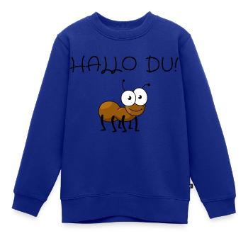 Hallo Du - Kinder Premium Organic Sweatshirt - Royalblau - Vorne - AI Model Kid Female (0cm)