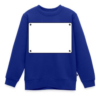 Platte Weiße Schild - Kinder Premium Organic Sweatshirt - Royalblau - Vorne - AI Model Kid Female (0cm)
