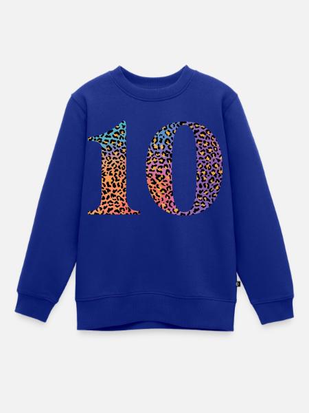 Leopard zum 10-jährigen Jubiläum - Kinder Premium Organic Sweatshirt - Royalblau