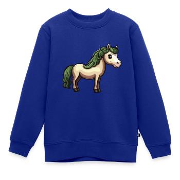 Pritty Pony - Kinder Premium Organic Sweatshirt - Royalblau - Vorne - AI Model Kid Female (0cm)