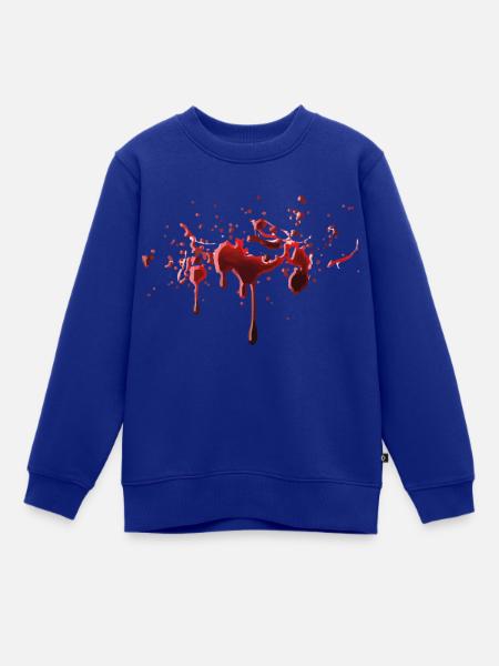 Blut - Halloween - Kinder Premium Organic Sweatshirt - Royalblau