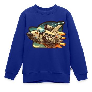 Das Kleine Raumschiff - Kinder Premium Organic Sweatshirt - Royalblau - Vorne - AI Model Kid Female (0cm)