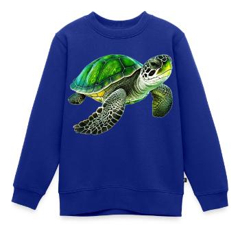 Grüne Meeresschildkröten sind eindrucksvolle Tiere - Kinder Premium Organic Sweatshirt - Royalblau - Vorne - AI Model Kid Female (0cm)