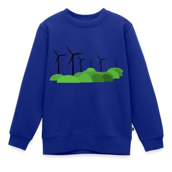 Windrad - Kinder Premium Organic Sweatshirt - Royalblau - Vorne - AI Model Kid Female (0cm)