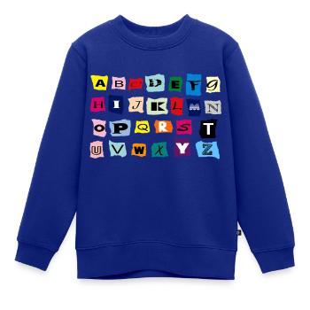 Alphabet - Kinder Premium Organic Sweatshirt - Royalblau - Vorne - AI Model Kid Female (0cm)