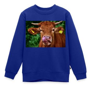 Tierischer Nasenbohrer - Kinder Premium Organic Sweatshirt - Royalblau - Vorne - AI Model Kid Female (0cm)