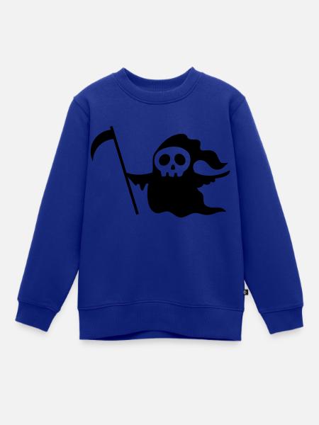 Wandelnder Todesschädel mit einer Sense - Kinder Premium Organic Sweatshirt - Royalblau