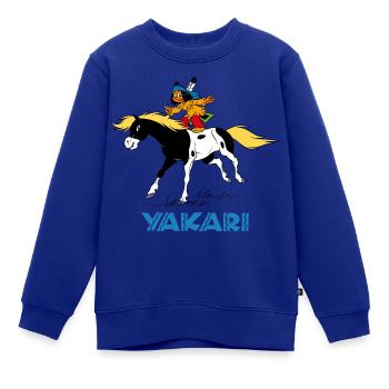 Yakari Stunt mit Kleiner Donner - Kinder Premium Organic Sweatshirt - Royalblau - Vorne - AI Model Kid Female (0cm)
