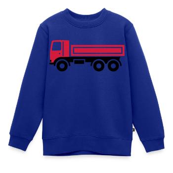 LKW, Kipper - Kinder Premium Organic Sweatshirt - Royalblau - Vorne - AI Model Kid Female (0cm)