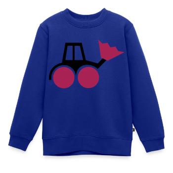 Girlie-Bagger - Kinder Premium Organic Sweatshirt - Royalblau - Vorne - AI Model Kid Female (0cm)
